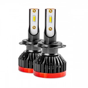 Set 2 buc bec Led H7 aluminiu 6000K 3100lm cu vent..