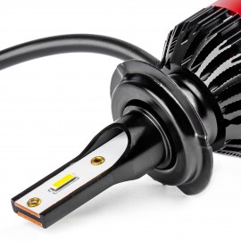 Set 2 buc bec Led H7 aluminiu 6000K 3100lm cu ventilator activ