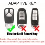 Husa protectie cheie auto din piele Premium Negru compatibil AUDI 3 Butoane central smart remote auto key Nabi Market ®