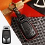 Husa protectie cheie auto din piele Premium Negru compatibil AUDI 3 Butoane central smart remote auto key Nabi Market ®