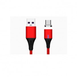 CABLU DATE INCARCARE 2IN1 FAST CHARGE 3.0 USB LA MICRO USB/TYPE-C 1.5M 5A ROSU