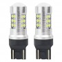 SET 2 BUC BEC LED CANBUS T20 W21 / 5W BECURI ALBE 12V / 24V