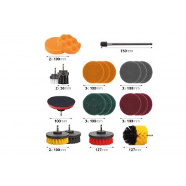 Set 22 buc perii si accesorii curatare