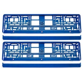 SET 2 BUC SUPORT NUMAR INMATRICULARE ALBASTRU METALIZAT