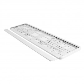 SET 2 BUC SUPORT NUMAR INMATRICULARE ALB METALIZAT