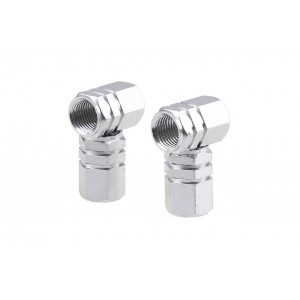 Capacele ventil argintiu din aluminiu set 4 buc