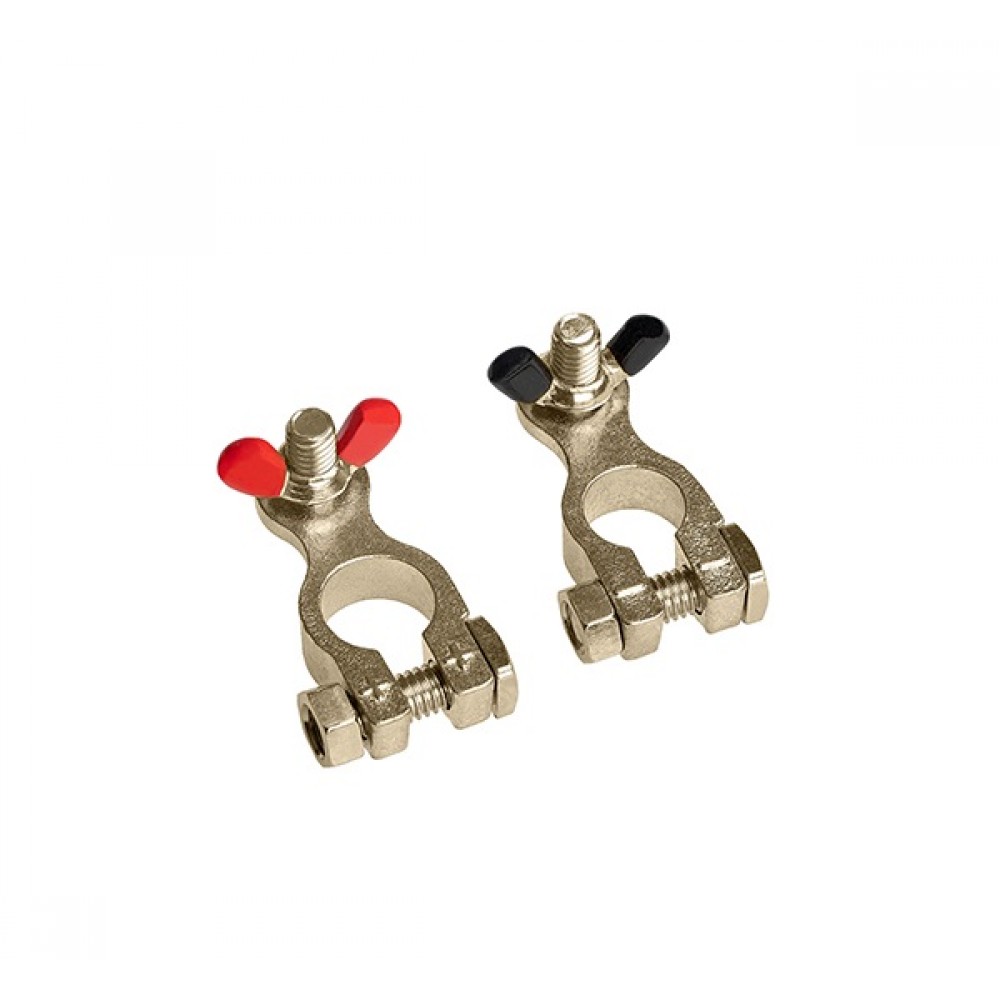 SET 2 BORNE BATERIE ROSU SI NEGRU