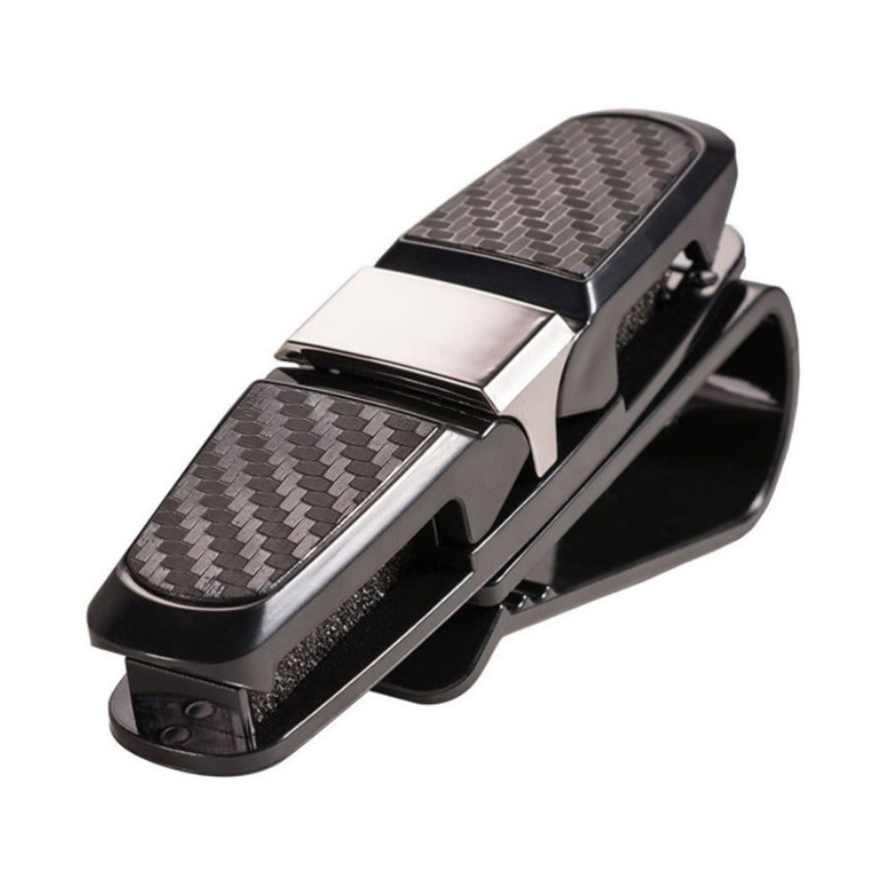 SUPORT AUTO PENTRU 2 PERECHI DE OCHELARI TIP CLIP NEGRU CARBON