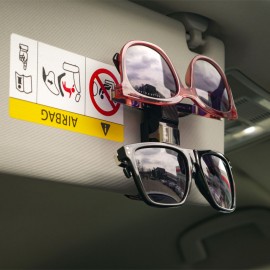 SUPORT AUTO PENTRU 2 PERECHI DE OCHELARI TIP CLIP NEGRU CARBON