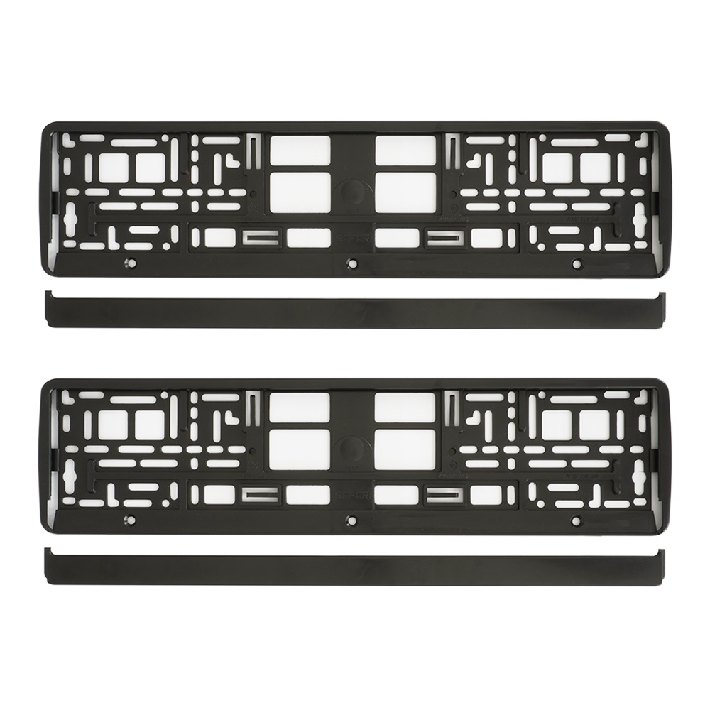 SET 2 BUC SUPORT NUMAR INMATRICULARE NEGRU CLASIC