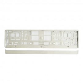 SET 2 BUC SUPORT NUMAR INMATRICULARE SILVER METALIZAT