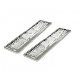 SET 2 BUC SUPORT NUMAR INMATRICULARE SILVER METALIZAT