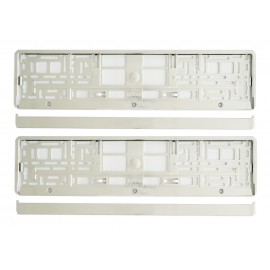 SET 2 BUC SUPORT NUMAR INMATRICULARE SILVER METALIZAT