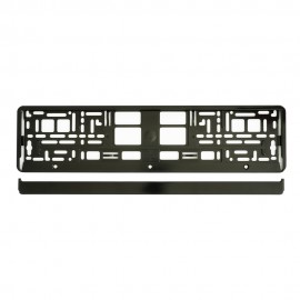 SET 2 BUC SUPORT NUMAR INMATRICULARE NEGRU METALIZAT LUCIOS