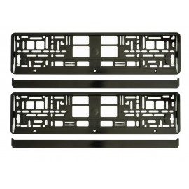 SET 2 BUC SUPORT NUMAR INMATRICULARE NEGRU METALIZAT LUCIOS