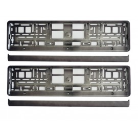 SET 2 BUC SUPORT NUMAR INMATRICULARE GRAFIT METALIZAT 