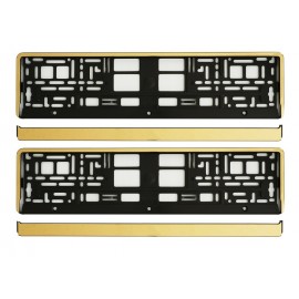 SET 2 BUC SUPORT NUMAR INMATRICULARE GOLD