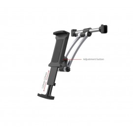 SUPORT TABLETA PE TETIERA DIN ALUMINIU REGLABIL SI AJUSTABIL 360 GRADE