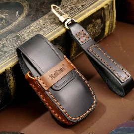 Husa protectie cheie auto din piele Premium Negru compatibil Mercedes-Benz 3 Butoane Nabi Market ®