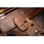 Husa protectie cheie auto din piele Premium Maro compatibil Mercedes-Benz 3 Butoane Nabi Market ®