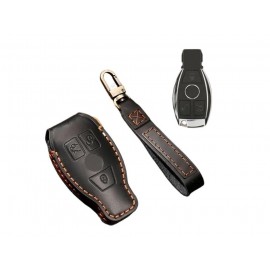 Husa protectie cheie auto din piele Premium Negru compatibil Mercedes-Benz negru Nabi Market ®