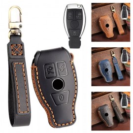 Husa protectie cheie auto din piele Premium Negru compatibil Mercedes-Benz negru Nabi Market ®