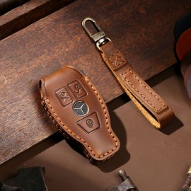 Husa protectie cheie auto din piele Premium Maro compatibil Mercedes-Benz maro Nabi Market ®