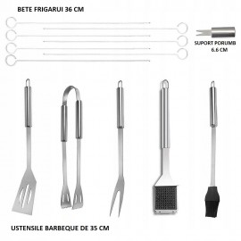 Set 25 ustensile pentru gratar, barbeque, otel inoxidabil