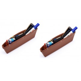 Organizator scaun auto pentru diverse intre bancheta si consola, universal, Maro