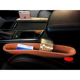 Organizator scaun auto pentru diverse intre bancheta si consola, universal, Maro