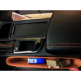 Organizator scaun auto pentru diverse intre bancheta si consola, universal, Maro