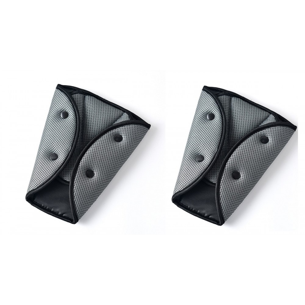 Set 2 buc Protectie centura de siguranta pentru Copii neopren Gri cu aerisire 24 x 18