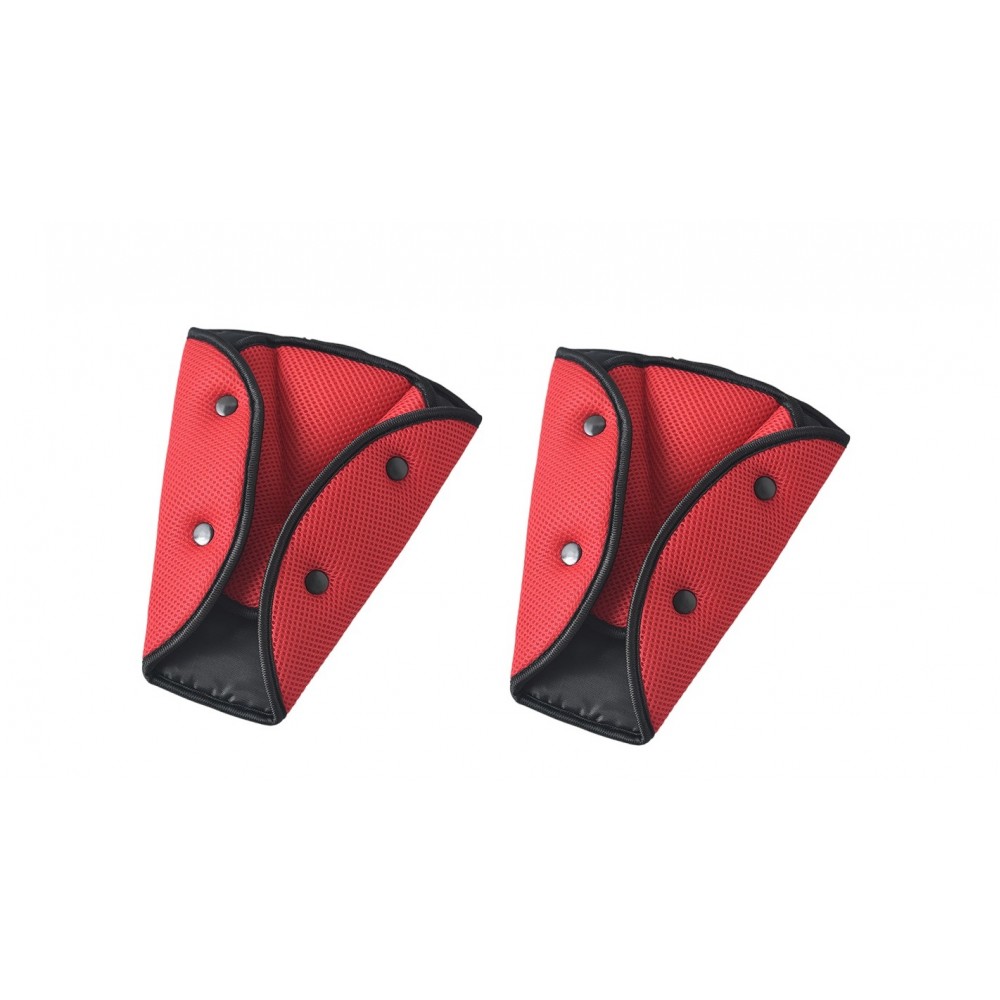 Set 2 buc Protectie centura de siguranta pentru Copii neopren Rosu cu aerisire 24 x 18