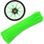Set 72 buc protectii spite pentru biciclete Verde, lungime 240mm