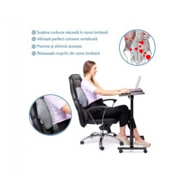 Perna lombara gri din spuma de memorie