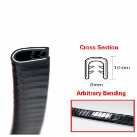 Rola cheder rosie cu insertie metalica 5 metri, protectie usi auto