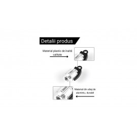 Capacele ventil grenada ornamentale aluminiu, culoare Silver, rotunde Set 4 buc