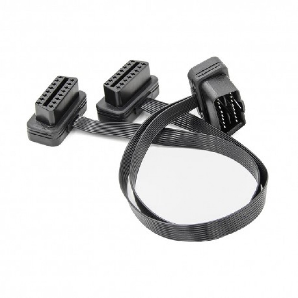 PRELUNGITOR CABLU ADAPTOR DIAGNOZA AUTO 2 IN 1 LA OBD2 16 PIN, 30CM