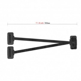 PRELUNGITOR CABLU ADAPTOR DIAGNOZA AUTO 2 IN 1 LA OBD2 16 PIN, 30CM