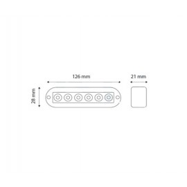 Lampa stroboscopica cu 6 led 12-24 V 18W