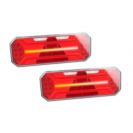 Set 2 bucati Lampa led spate cu semnalizare dinamica si pozitie in neon 12-24V 350mm x 131mm